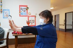 スタッフと利用者のやりとり