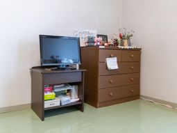 居室のテレビとチェスト