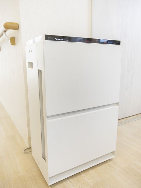 除湿機のある廊下