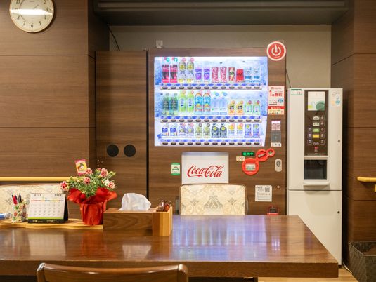 自動販売機のある休憩室