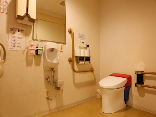 バリアフリー設計のトイレ