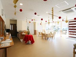 明るく広い共有スペース