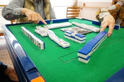 麻雀を楽しむ手元