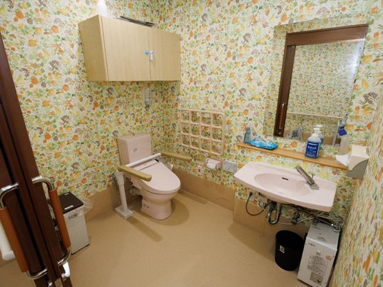 手すり付きトイレの内観