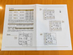 料金表と施設図面