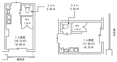 シンプルな居室の図面