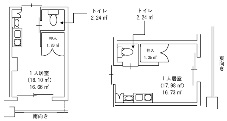 シンプルな居室の図面