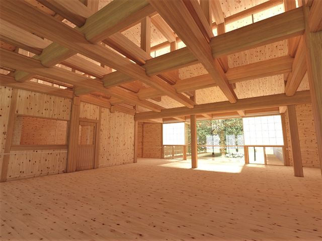 木造の空間の居室 内観 ぬくもり溢れる木の香りが特徴の広々とした居室です。ゆったりと時が流れる空間でのびのびと過ごしませんか。