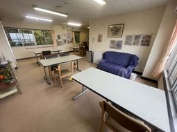 明るい共有スペース