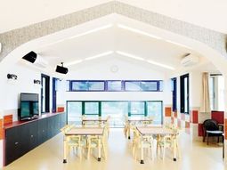 明るい共有スペース