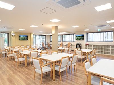 自然光が入る食堂