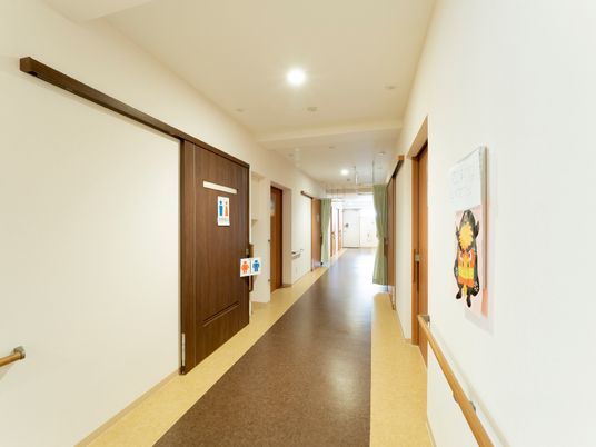明るい廊下の様子