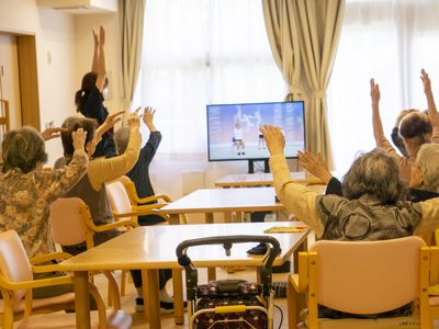 活気あるレクリエーションの様子