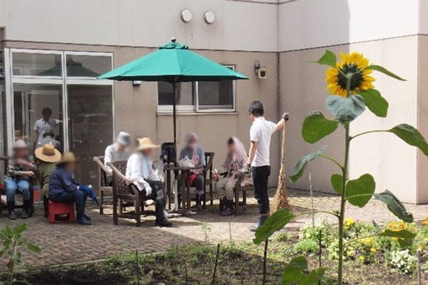 賑やかな庭園