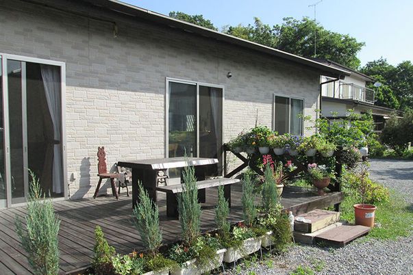 植栽豊かなテラス