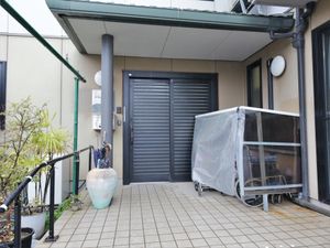 玄関付近と植物