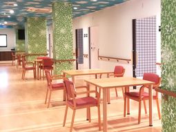 柄柱の食堂スペース