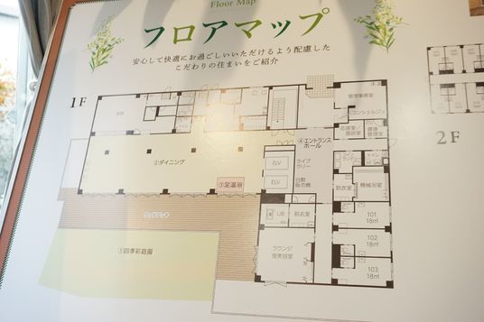 フロアプラン表示掲示