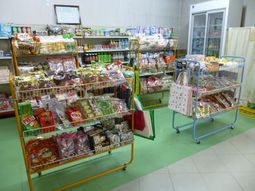 多様な商品が陳列された商店