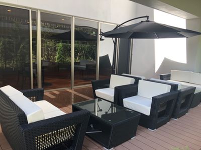 リラックスできる屋外スペース