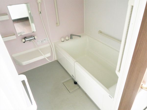 清潔な浴室の一角