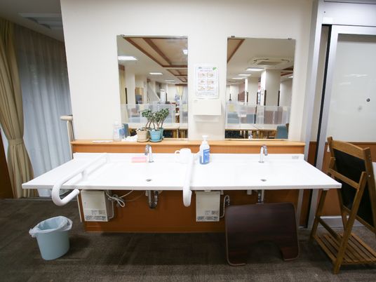 洗面台と鏡の設備