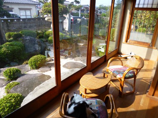 明るい和室の一角
