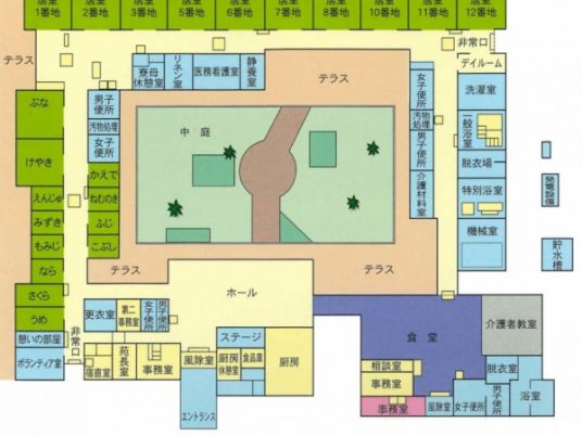 開放的な中庭