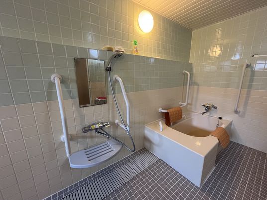 安全装備が整っている浴室