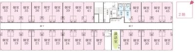 談話室の配置図