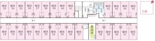 談話室の配置図