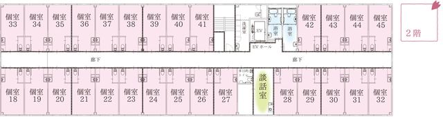 談話室の配置図
