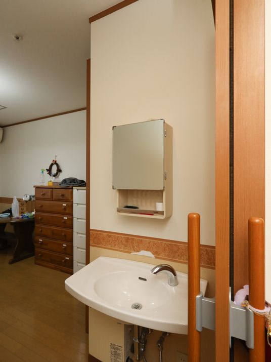 洗面所の清潔な設備