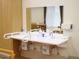 清潔な洗面スペース