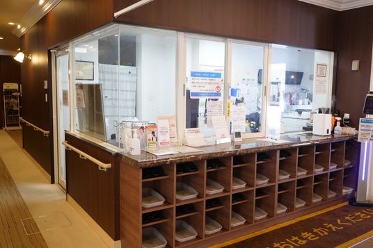スリッパ収納の受付
