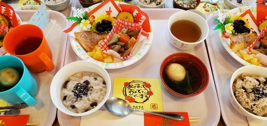 色とりどりの食事トレイ