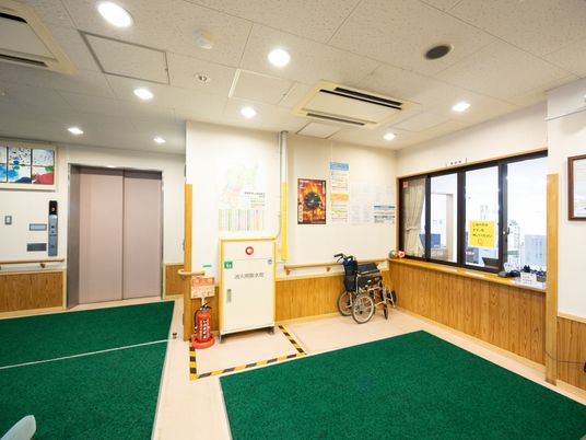 安全対策が整った廊下