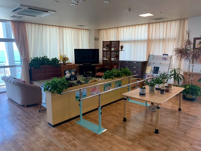 植物が飾られたリビング リビング 大きな窓からの自然光が心地よいリビングです。植物が彩りを添え、日々の生活に癒しを与えます。