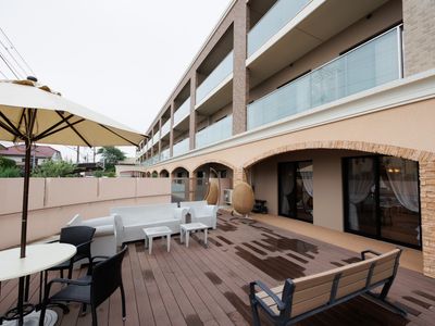 屋外テラスのゆったり空間