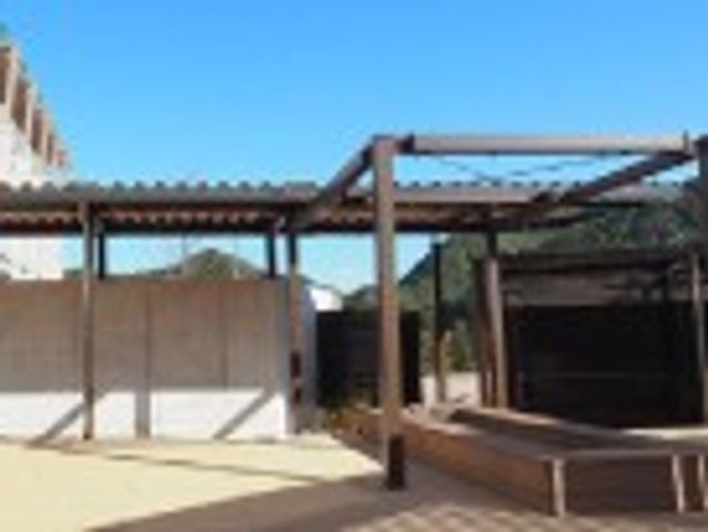 開放的な空間の庭