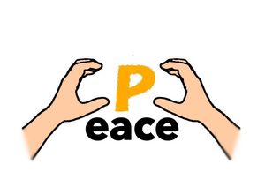 手話で平和のモチーフ