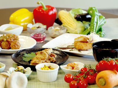 色鮮やかな料理
