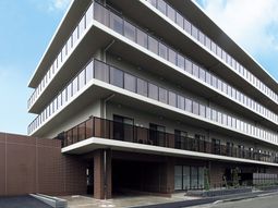 白壁のモダンな建物外観