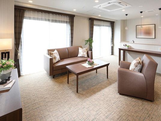 ゆったりとした共有ラウンジ