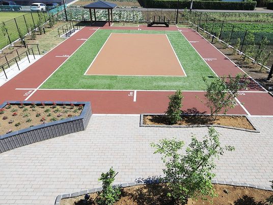 多目的に利用できる中庭