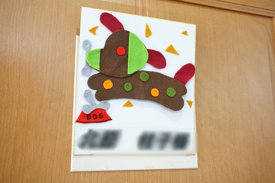 工作品の壁飾り