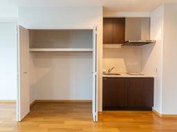 シンプルな洋室のキッチン