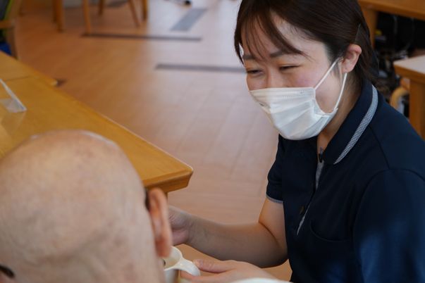 温かい接遇の様子