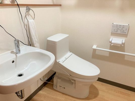 清潔なトイレの一角