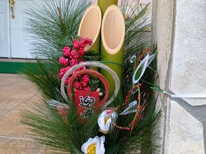 正月飾りの玄関  